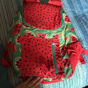 Target Watermelon Cooler insulated Backpack - Red and Green